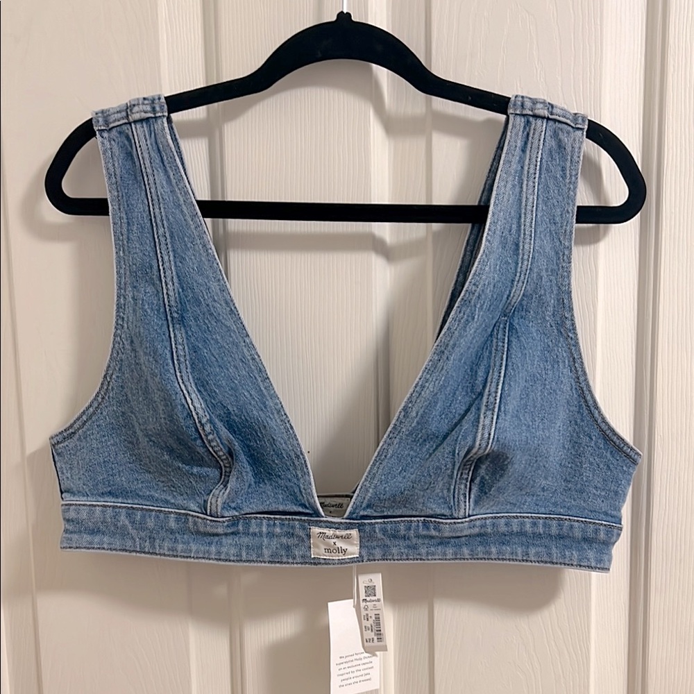 Denim bra top
